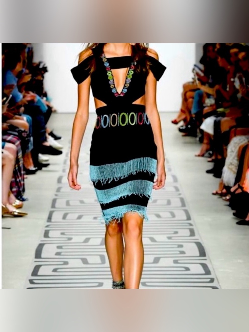 Beaded Nicole Miller Collection Dress